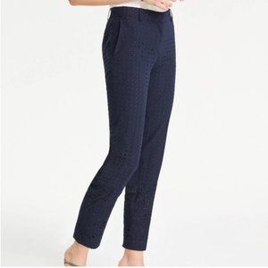 Ann Taylor Petite Navy Blue Eyelet Spring/Summer Suit Pants - Size 2